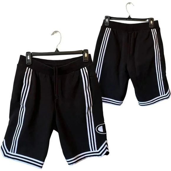 Vintage Champion Mens Sz Small 9.5" Reverse Weave Fleece Basketball Shorts Black - Picture 1 of 16
